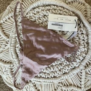NWT Fleur du Mal Tan Silky Thong Size 3/M